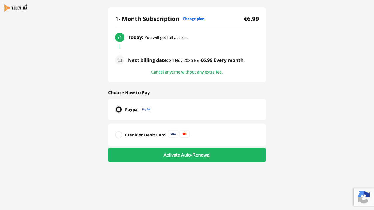صفحهٔ پرداخت با روش PayPal انتخاب‌شده